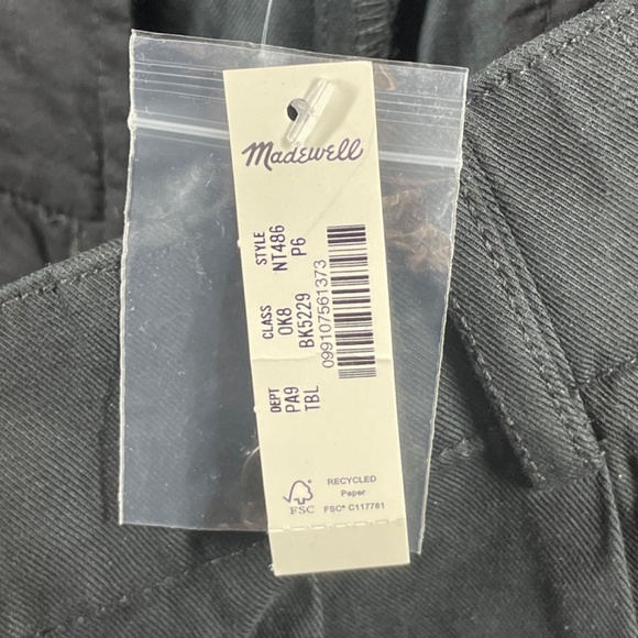 NEW Madewell Pants Womens 6 petite black Harlow wide leg trouser preppy - Picture 6 of 10